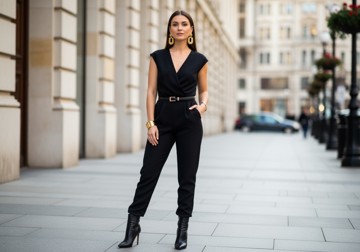 Czarny kombinezon – jakie dodatki wybrać, aby stworzyć wyjątkową stylizację