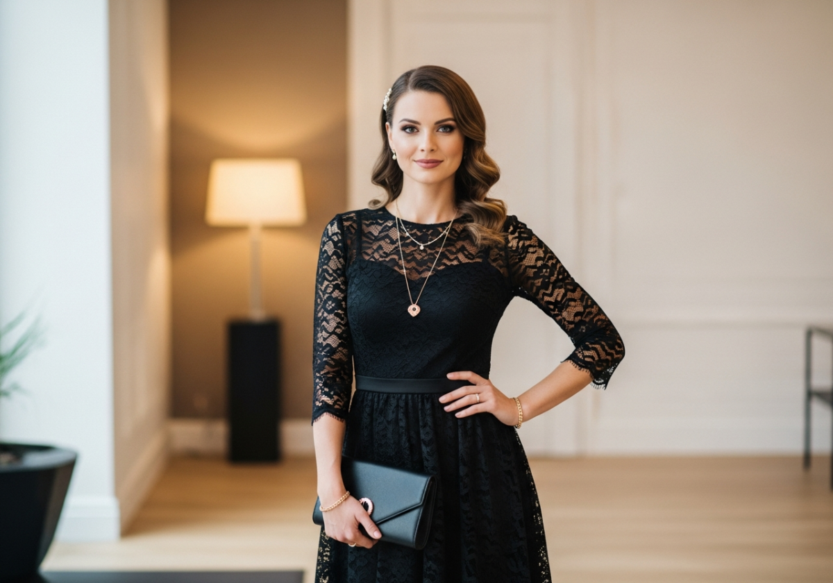 Czarna sukienka koronkowa i dodatki – jak stworzyć stylizację pełną elegancji i klasy